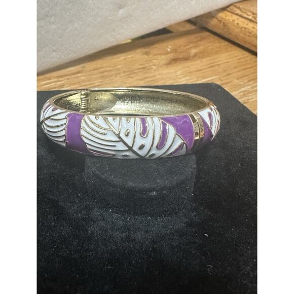 Sequin Nordstrom Multicolor Gold Tone Statement Enamel Bangle Bracelet # 217 - Picture 2 of 3